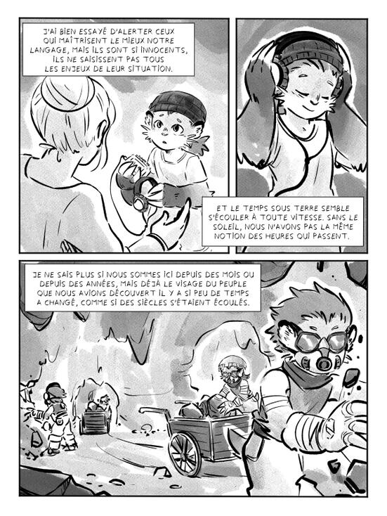 Panel of a short comic for french challenge 23hBD.