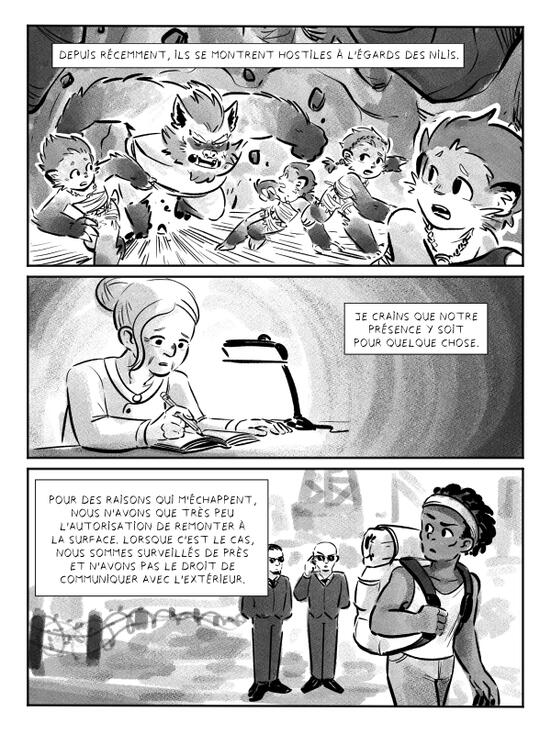 Panel of a short comic for french challenge 23hBD.