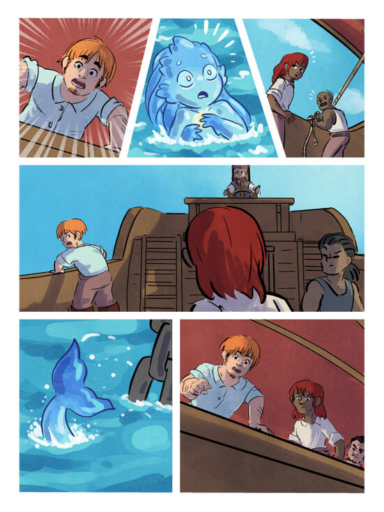 Panel of a short comic for french challenge 23hBD.