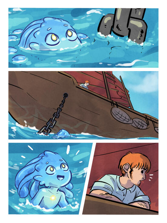 Panel of a short comic for french challenge 23hBD.
